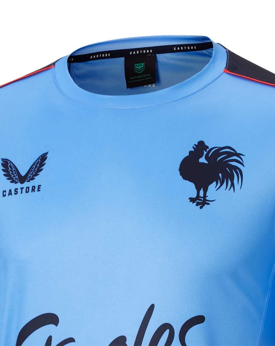 Sydney Roosters Castore NRL Mens Sky Blue Training Shirt
