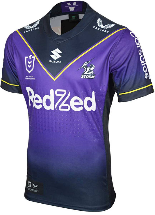Melbourne Storm NRL Player Issue Home Jersey with GPS Pocket Melbourne Storm NRL Player Issue Home Jersey with GPS Pocket