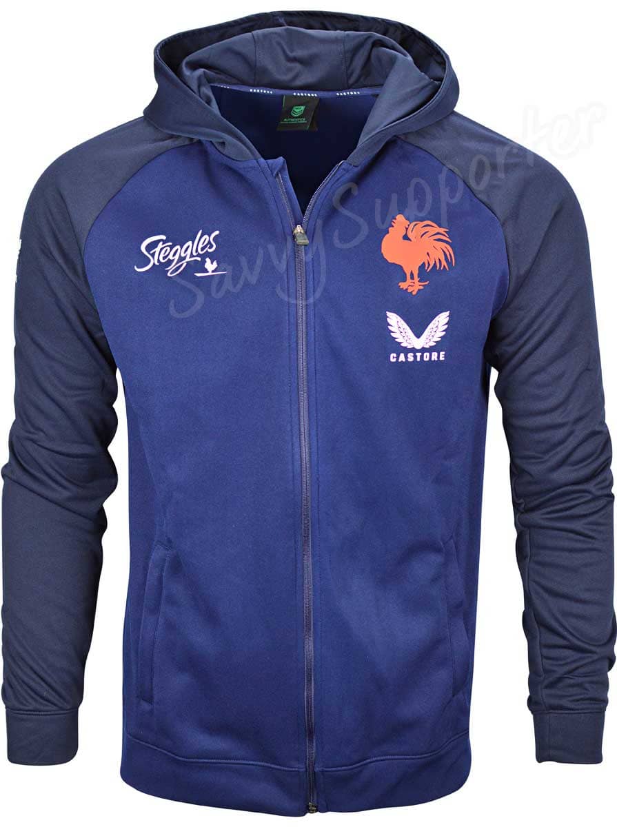Sydney Roosters NRL Mens Navy Full Zip Hoodie