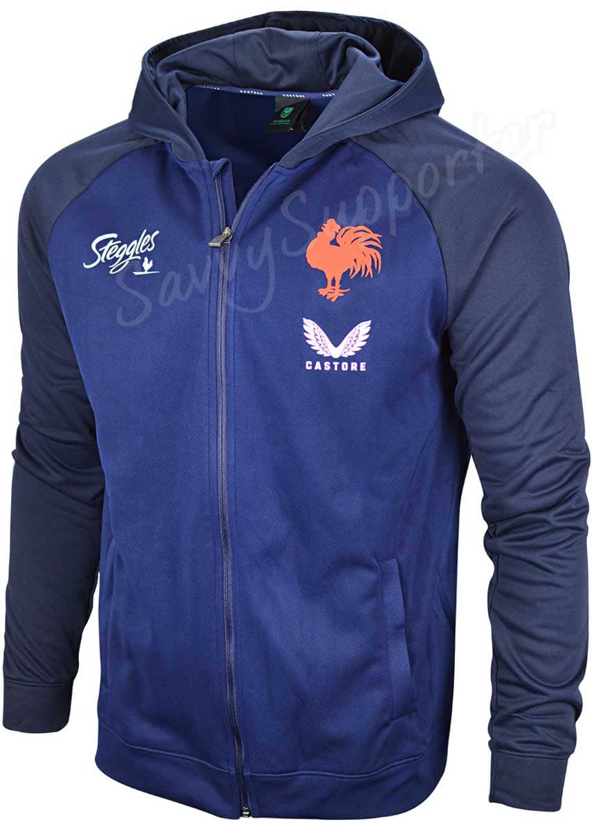 Sydney Roosters NRL Mens Navy Full Zip Hoodie