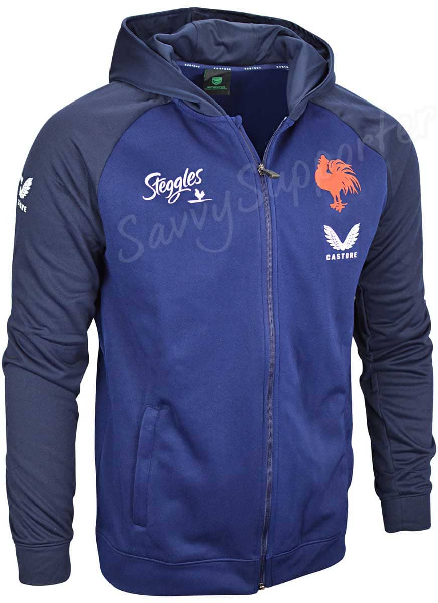 Sydney Roosters NRL Mens Navy Full Zip Hoodie