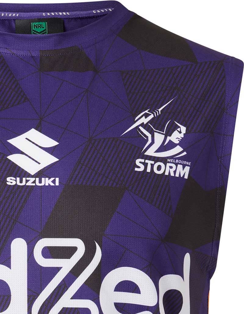 Melbourne Storm 2023 NRL Mens Purple Training Singlet