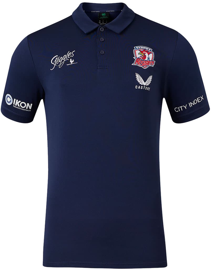Sydney Roosters 2024 NRL Mens Media Polo Shirt