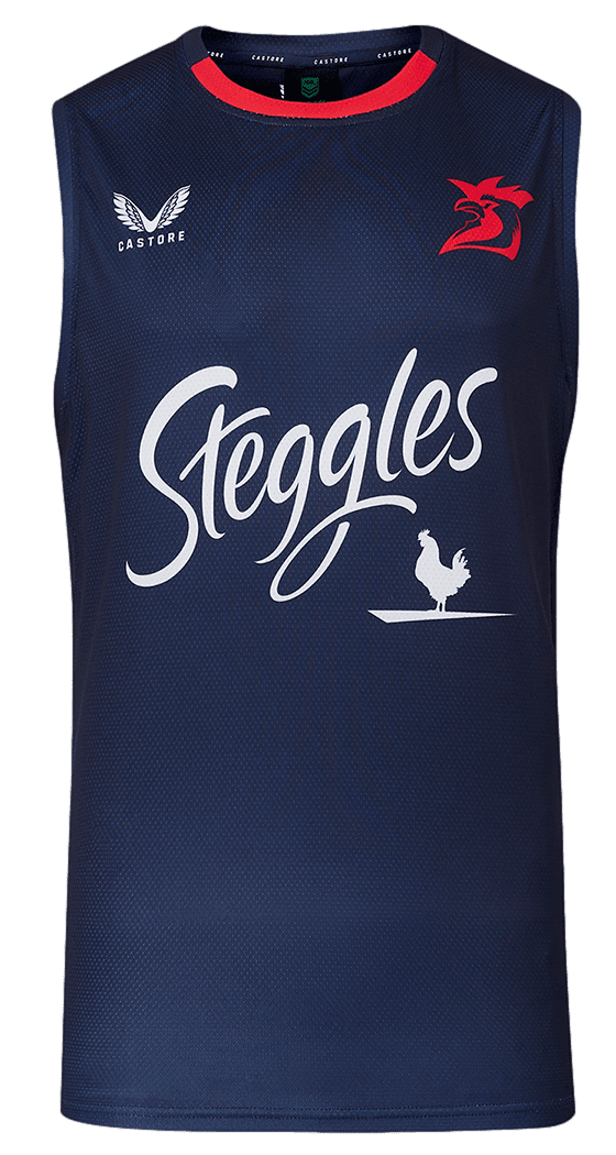 Sydney Roosters 2024 NRL Mens Navy Training Singlet