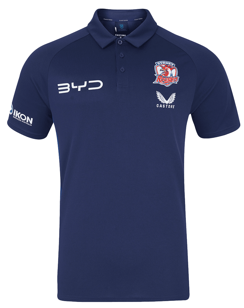 Sydney Roosters 2025 NRL Mens Media Polo Shirt