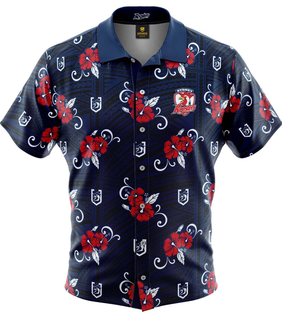 Sydney Roosters NRL Hawaiian Tribal Shirt Sydney Roosters NRL Hawaiian Tribal Shirt