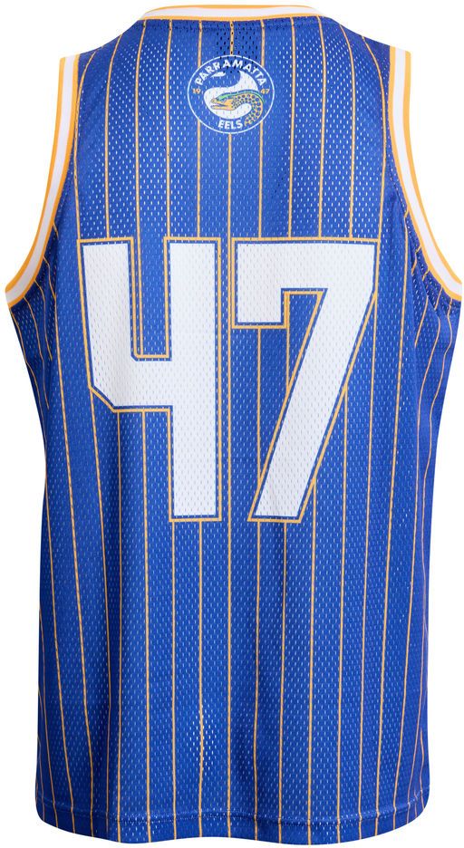 Parramatta Eels 2026 NRL COAR Mens Basketball Singlet Parramatta Eels 2026 NRL COAR Mens Basketball Singlet