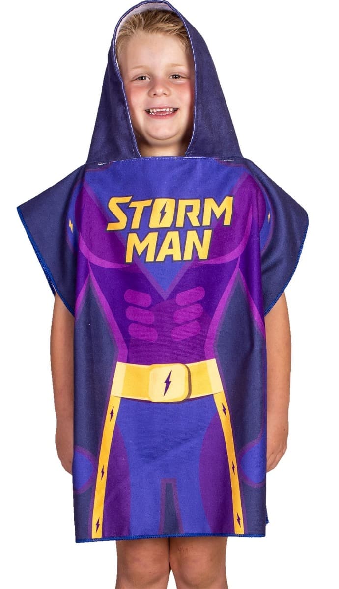 Melbourne Storm NRL Kids Hooded Beach Towel