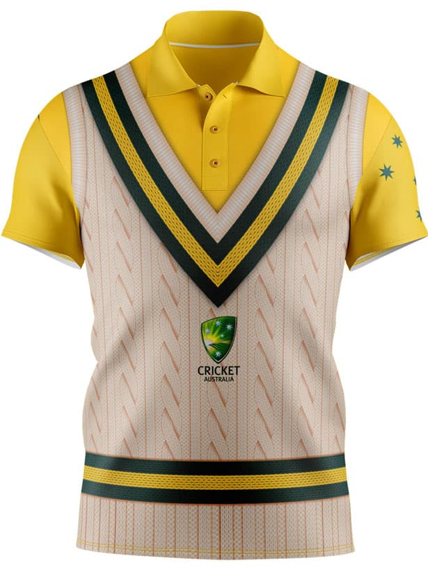 Cricket Australia Mens Vest Polo Shirt