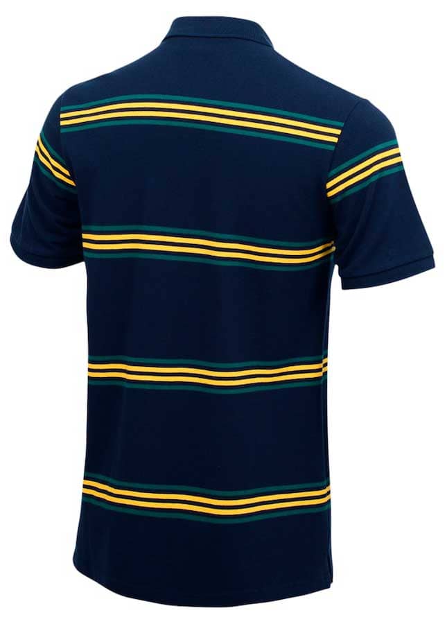 Australian Wallabies 2025 AFL Mens Stripe Pique Polo Shirt