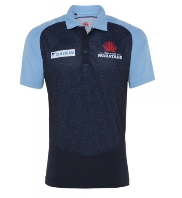 NSW Waratahs Rugby Union Mens Training Polo Shirt