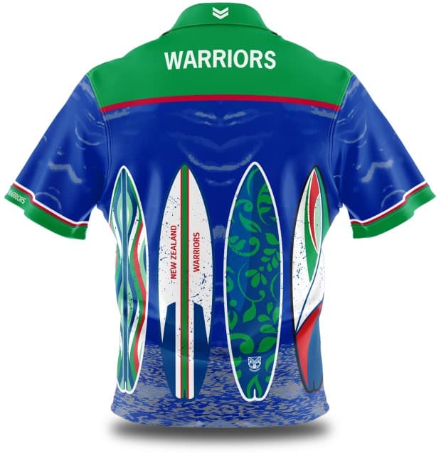 New Zealand Warriors NRL Mens Hawaiian Shirt New Zealand Warriors NRL Mens Hawaiian Shirt