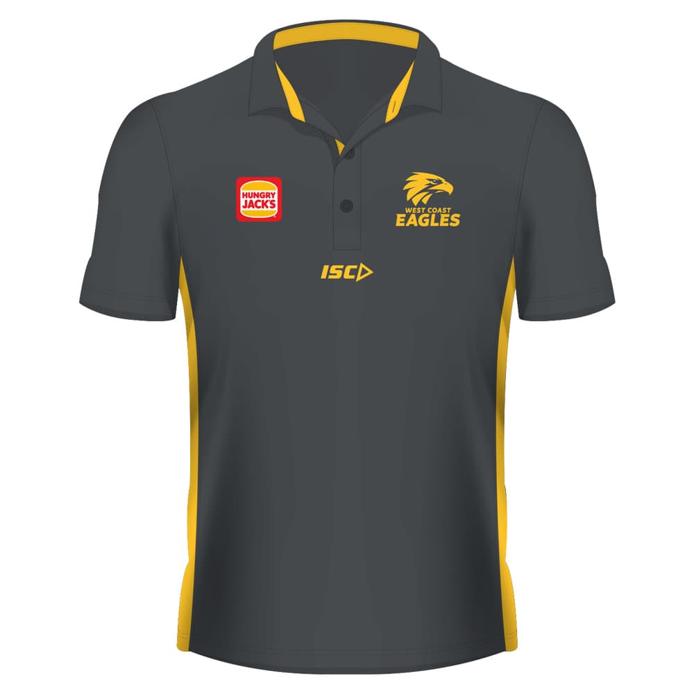 West Coast Eagles AFL Carbon Polo Shirt