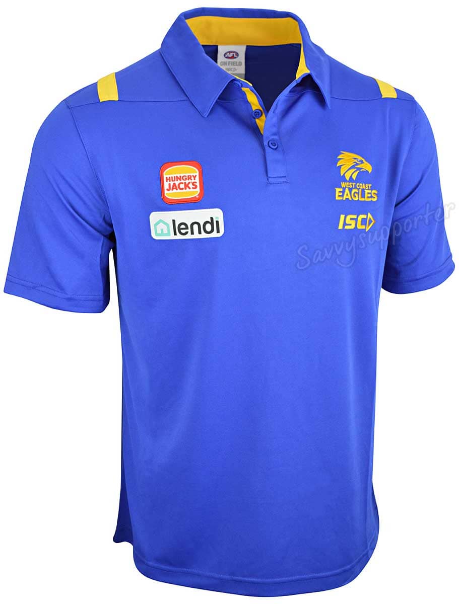 West Coast Eagles AFL Mens Media Polo Shirt