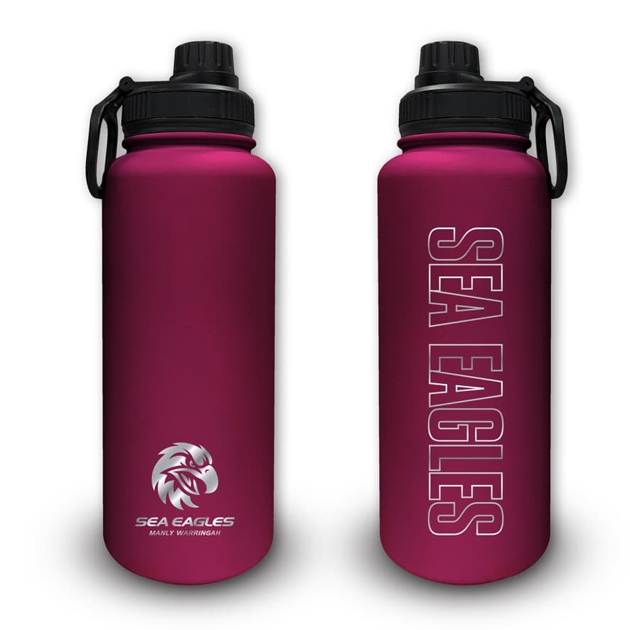 Manly Sea Eagles NRL 960ml Stainless Steel Drink Bottle