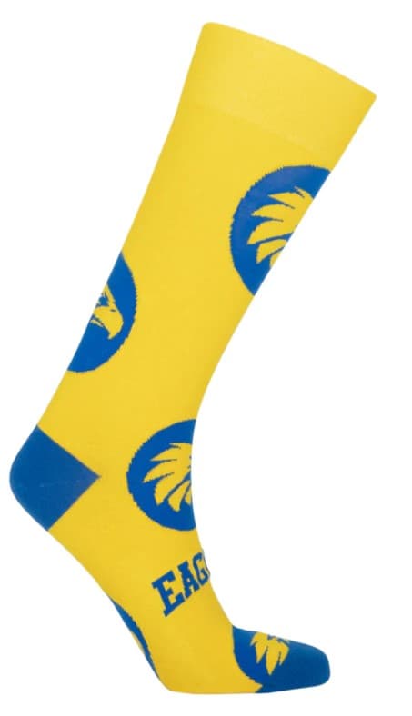 West Coast Eagles AFL Adults Logo Dots Socks 50% OFF