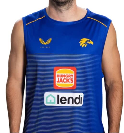 West Coast Eagles AFL Mens Training Singlet
