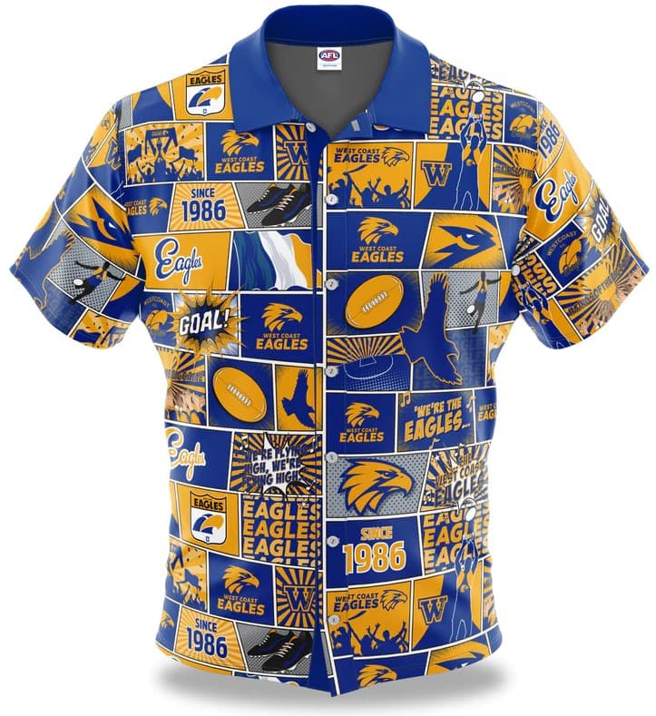 West Coast Eagles AFL Mens Pop Art Shirt