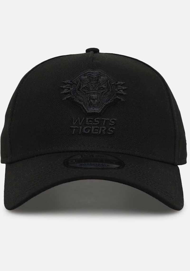 Wests Tigers NRL Black on Black 9Forty Snapback Cap
