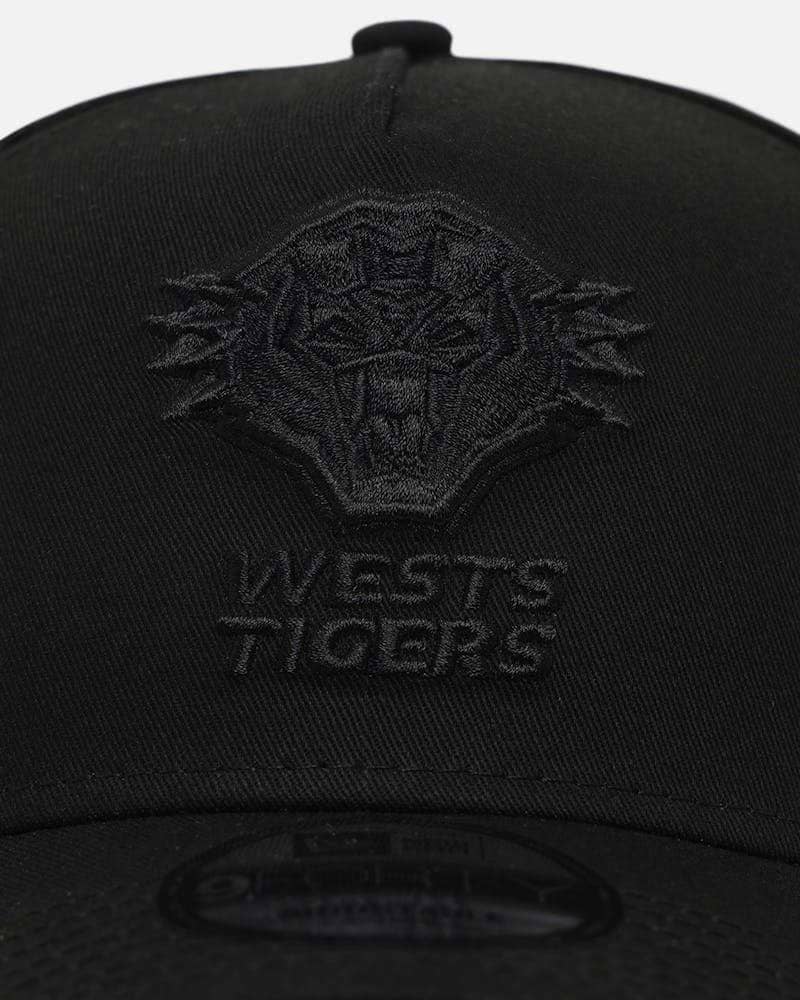 Wests Tigers NRL Black on Black 9Forty Snapback Cap