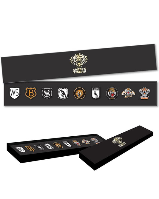Wests Tigers Evolution NRL Logo Pin Set Wests Tigers Evolution NRL Logo Pin Set