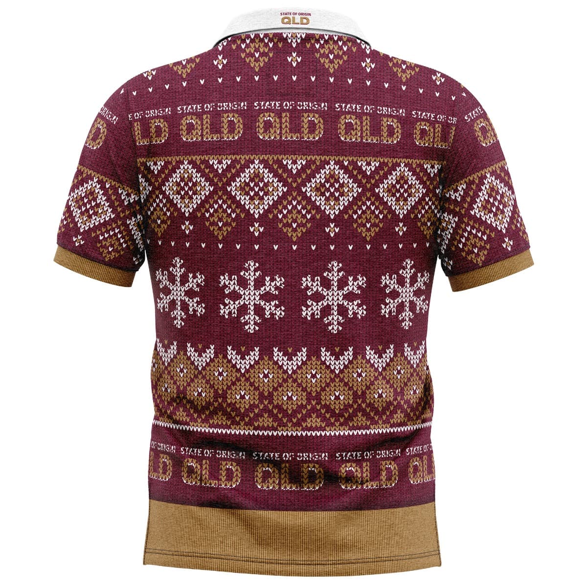 QLD Maroons NRL State of Origin Xmas Polo Shirt