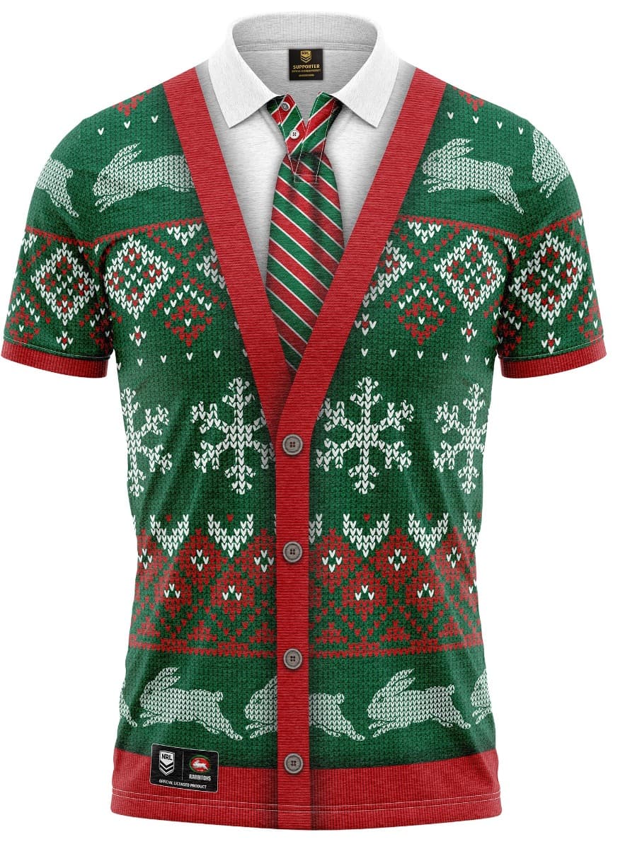 South Sydney Rabbitohs NRL Xmas Polo Shirt South Sydney Rabbitohs NRL Xmas Polo Shirt