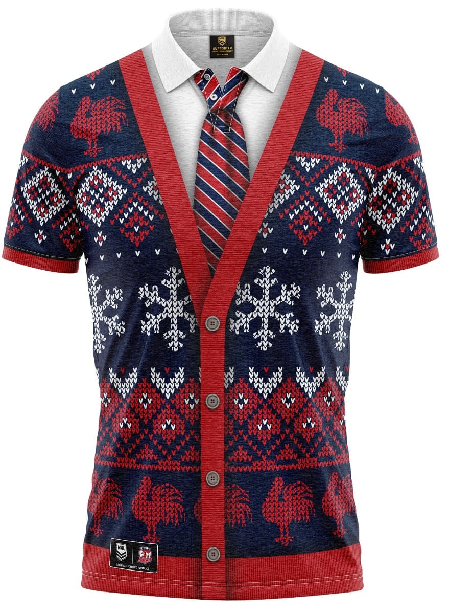 Sydney Roosters NRL Xmas Polo Shirt