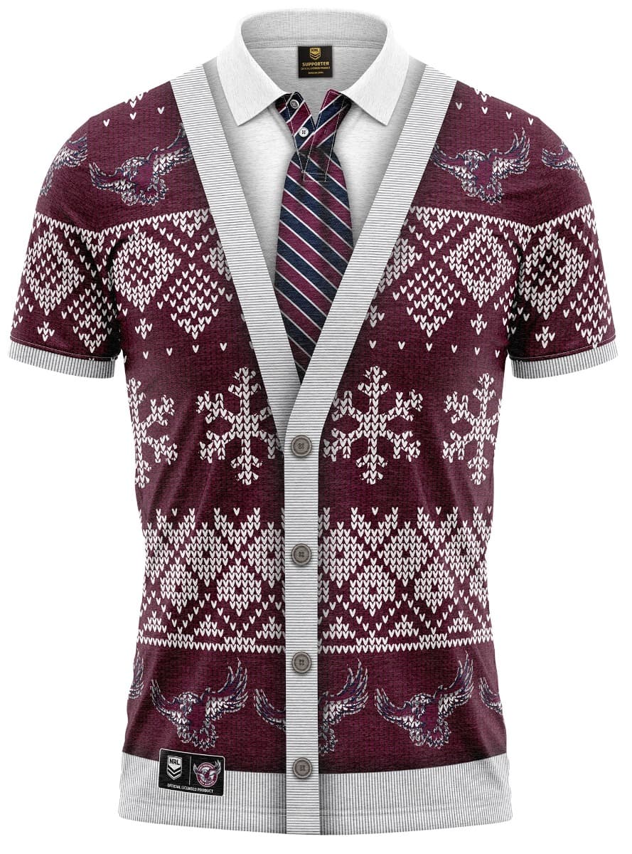 Manly Sea Eagles NRL Xmas Polo Shirt