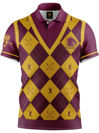 Brisbane Broncos NRL Fairway Golf Polo Shirt