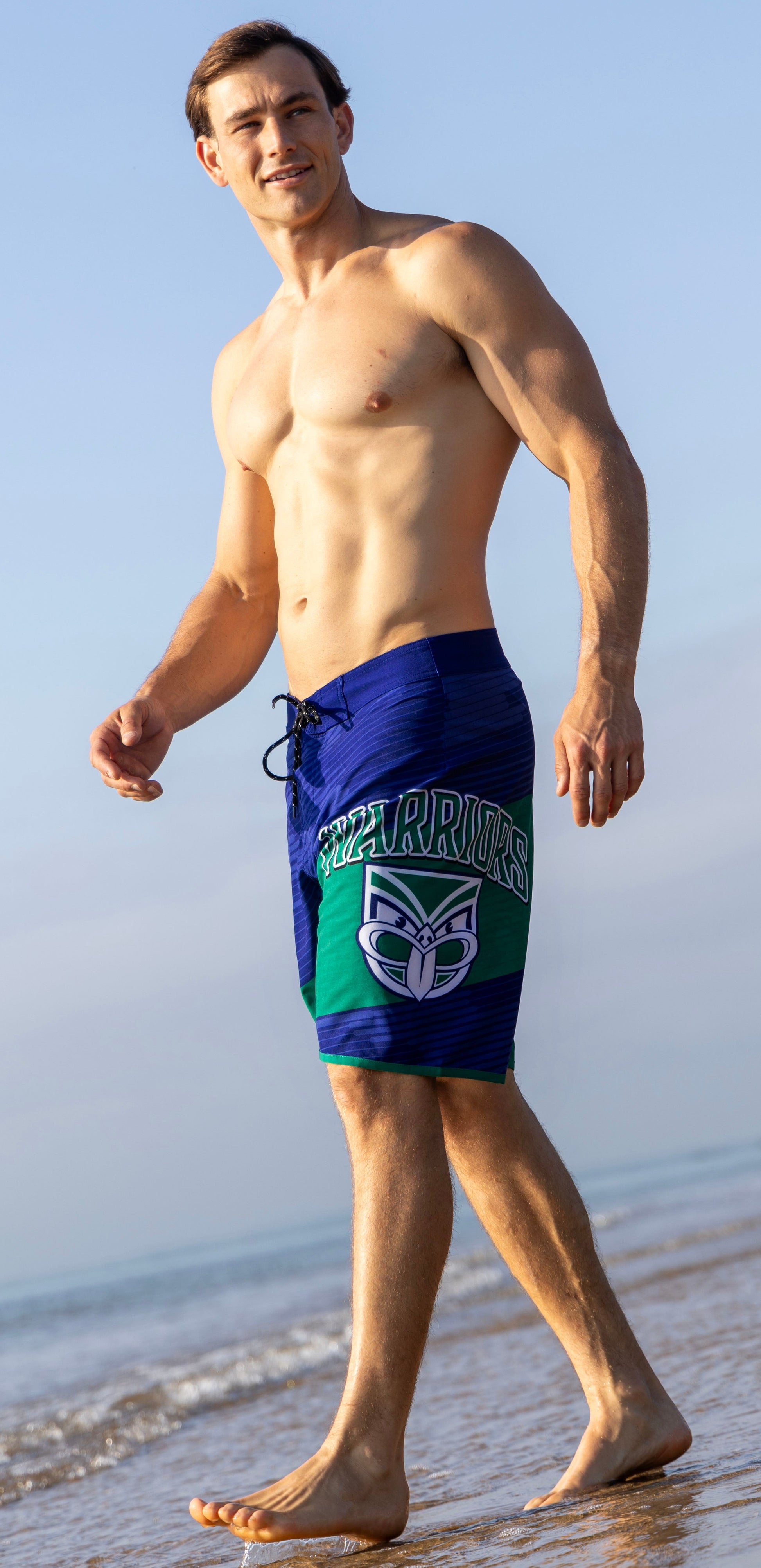 New Zealand Warriors NRL Mens Barrel Board Shorts