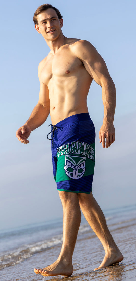 New Zealand Warriors NRL Mens Barrel Board Shorts