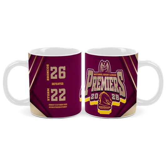 Brisbane Broncos 2025 NRL Premiership Score Mug