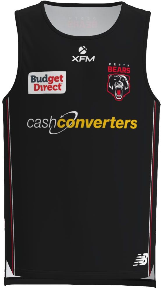 Perth Bears 2026 NRL Mens Black Training Singlet