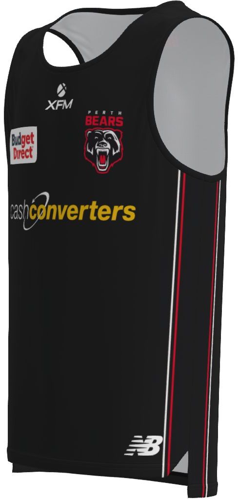 Perth Bears 2026 NRL Mens Black Training Singlet