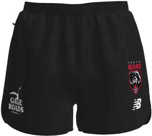 Perth Bears 2026 NRL Mens Black Gym Running Shorts