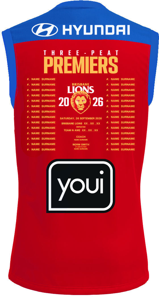 Brisbane Lions 2026 AFL Mens Premiers Guernsey *PRESALE*