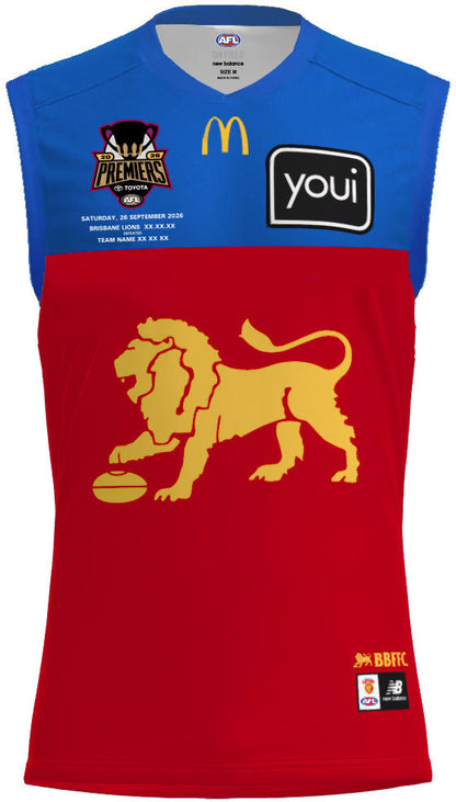 Brisbane Lions 2026 AFL Mens Premiers Guernsey *PRESALE*