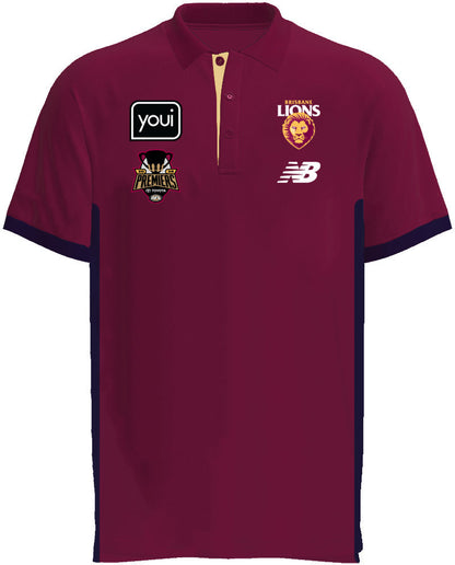 Brisbane Lions 2026 AFL Mens Maroon Premiers Polo Shirt *PRESALE*