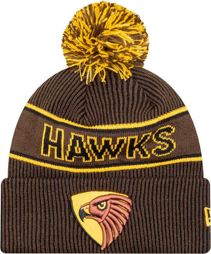 Hawthorn Hawks 2025 AFL New Era Knit Beanie