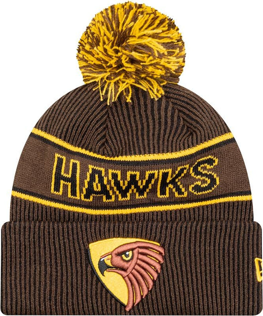 Hawthorn Hawks 2025 AFL New Era Knit Beanie