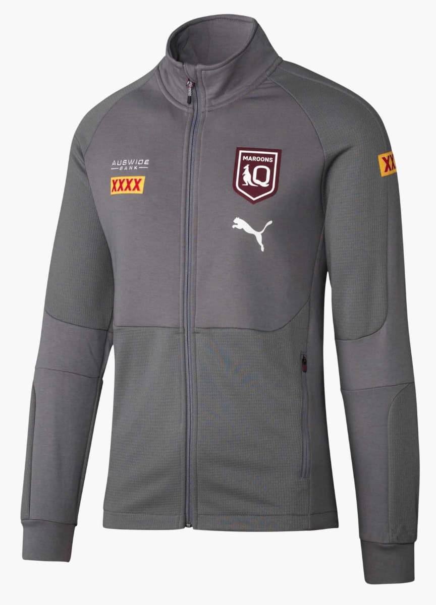 QLD Maroons State of Origin Mens Grey Training Jacket
