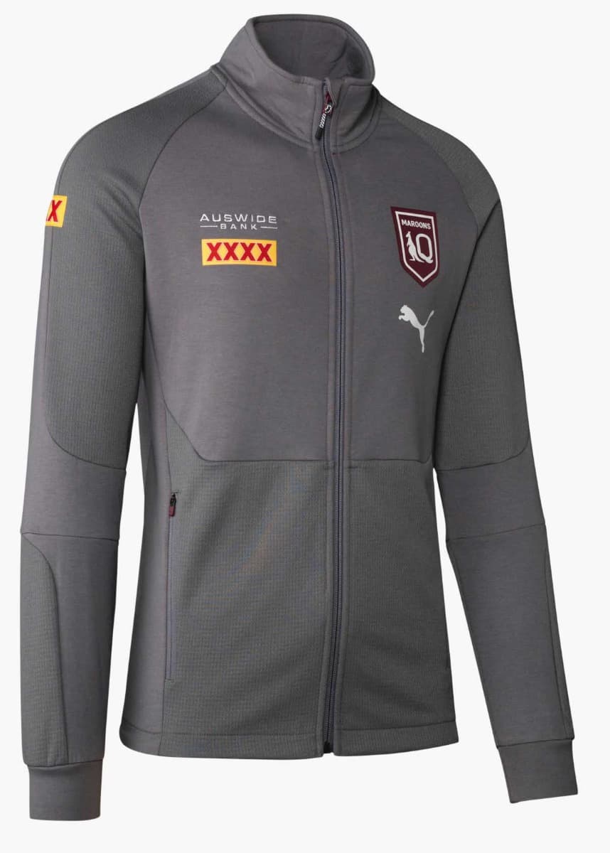 QLD Maroons State of Origin Mens Grey Training Jacket
