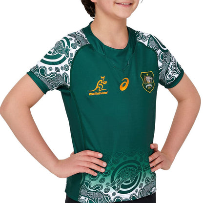 Australian Wallabies 2021 Kids Alternate Indigenous Jersey