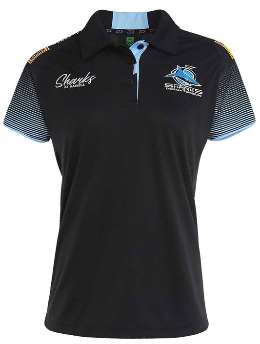 Cronulla Sharks NRL Ladies Media Polo Shirt