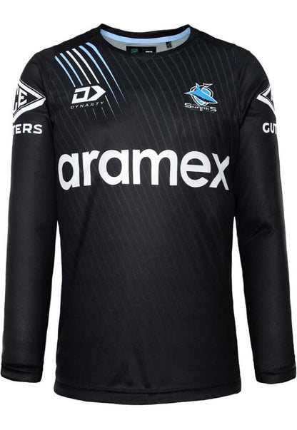 Cronulla Sharks NRL Mens Long Sleeve Training Tee