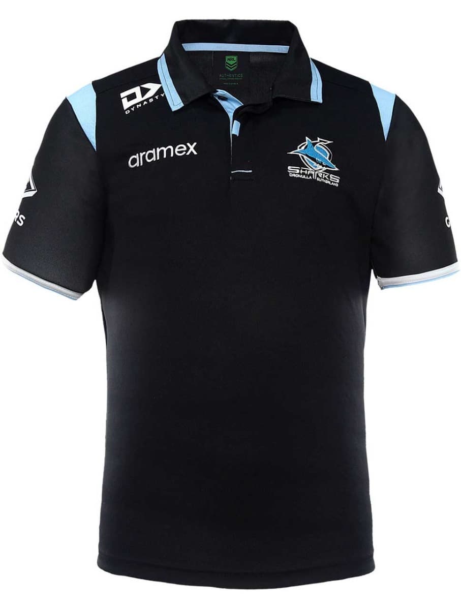 Cronulla Sharks NRL Mens Media Polo Shirt