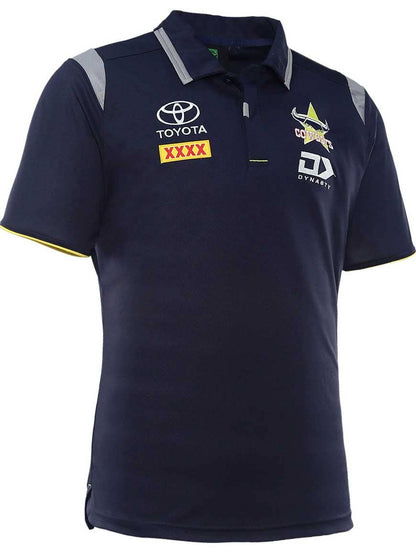 North Queensland Cowboys NRL Mens Navy Media Polo Shirt