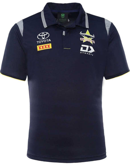 North Queensland Cowboys NRL Mens Navy Media Polo Shirt
