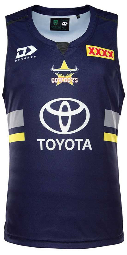 North Queensland Cowboys NRL Mens Navy Training Singlet